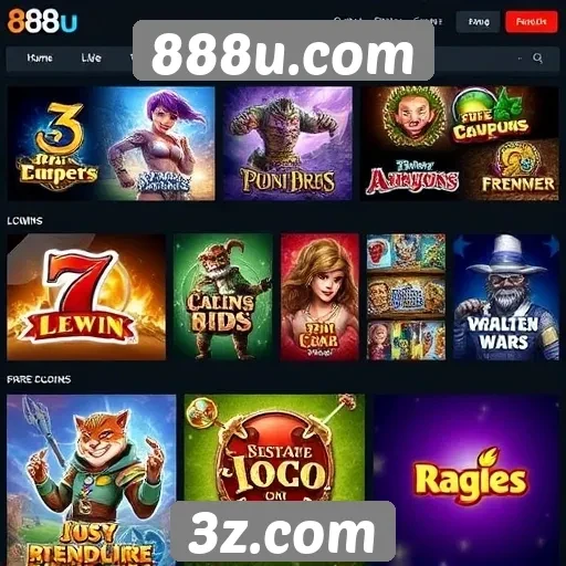 Comparação de jogos disponíveis na plataforma 888u.com