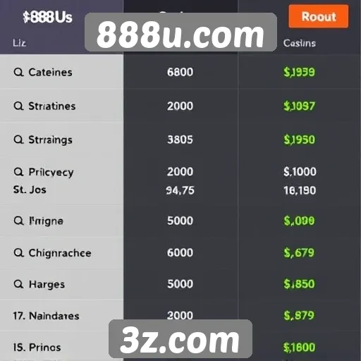 Comparativo de jogos oferecidos por 888u.com